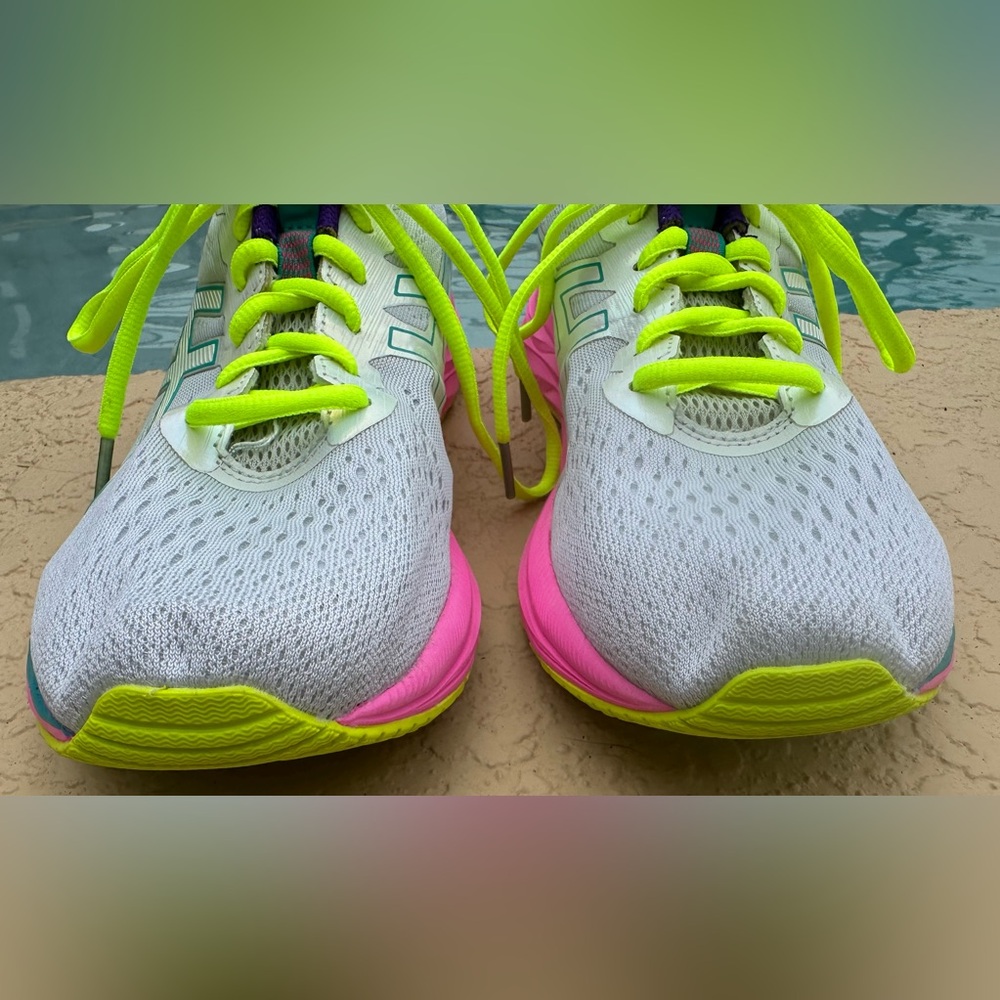 Asics Gel Excite 7 Polar Shade White Pink Neon Running Shoes Women’s Size 11 VGC - Picture 5 of 16